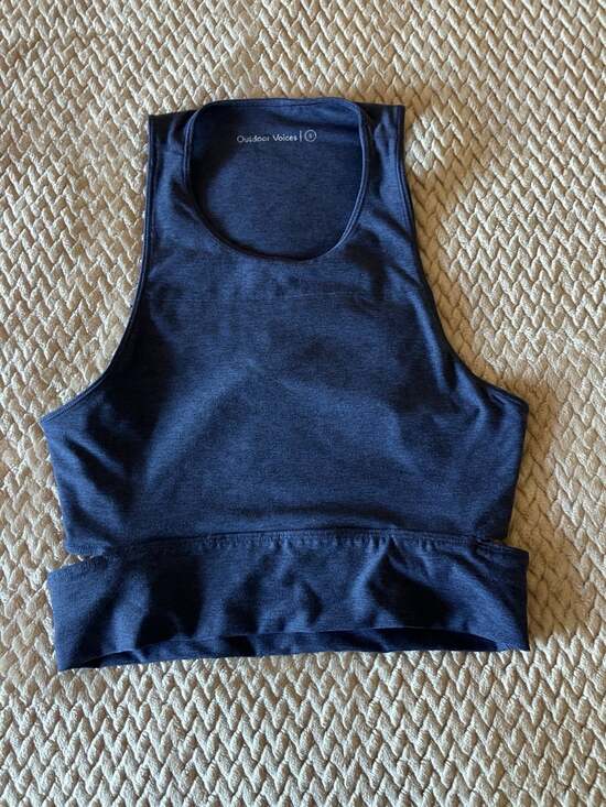 Outdoor Voices Other - Outdoor Voices Women's Small Blue Longline Cut Out Sports Bra Racerback Stretchy